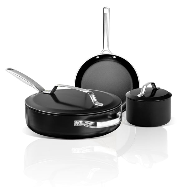 Gotham Steel 5 Pc Modern Ceramic Collection Cookware Set - Saute, Fryi 