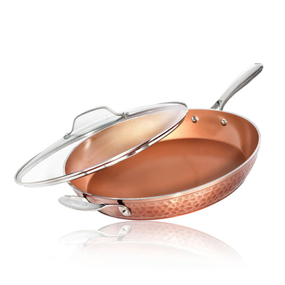 Hammered Copper Sauté Pan