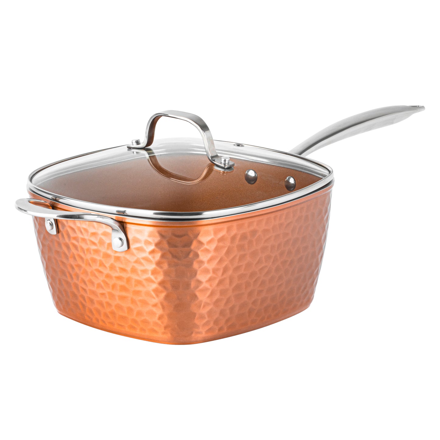 Hammered Copper Square Pan Set