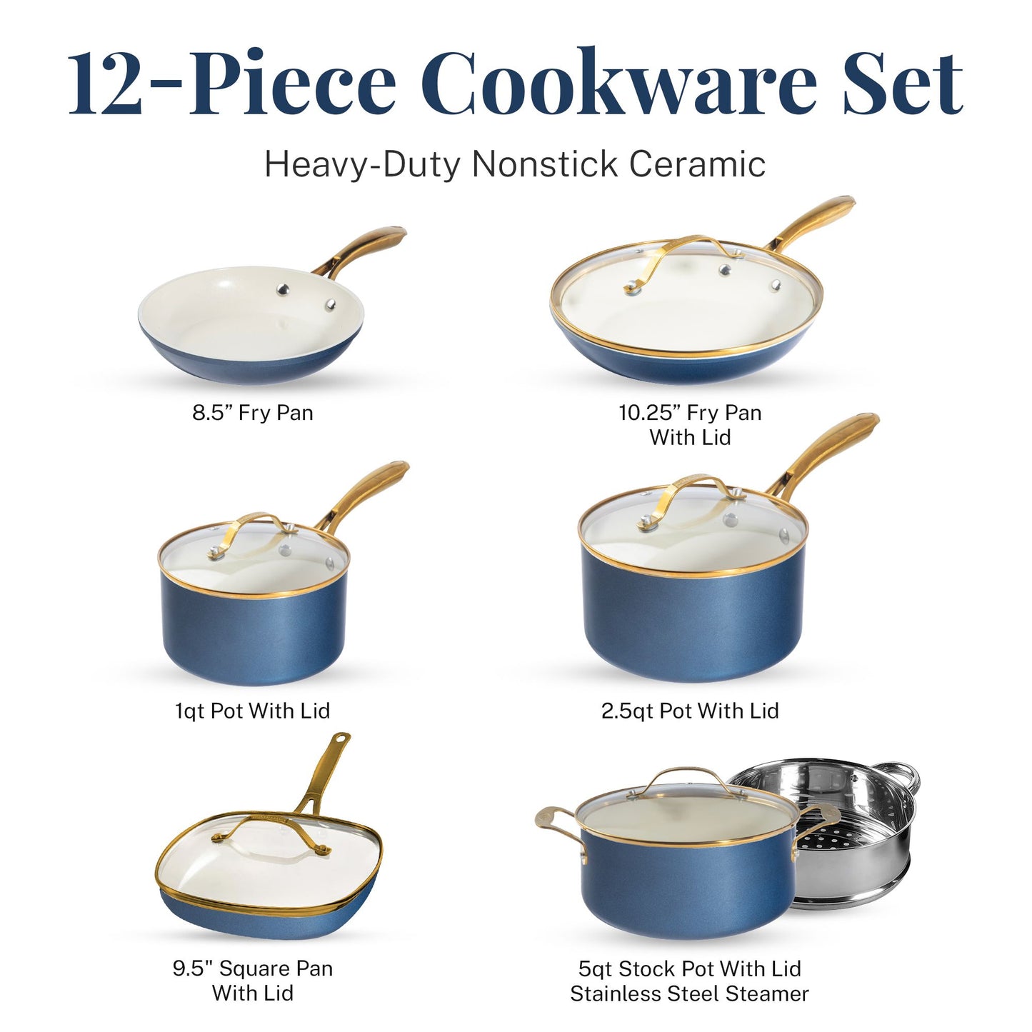 Natural Collection 12-Piece Ceramic Cookware Set