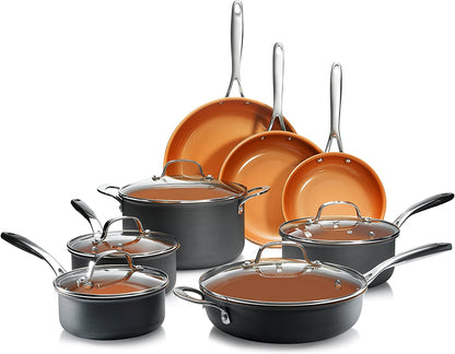 Gotham Steel Pro Hard Anodized 13-Piece Cookware Set