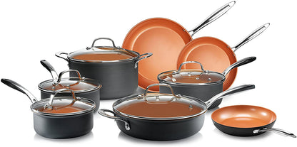 Gotham Steel Pro Hard Anodized 13-Piece Cookware Set