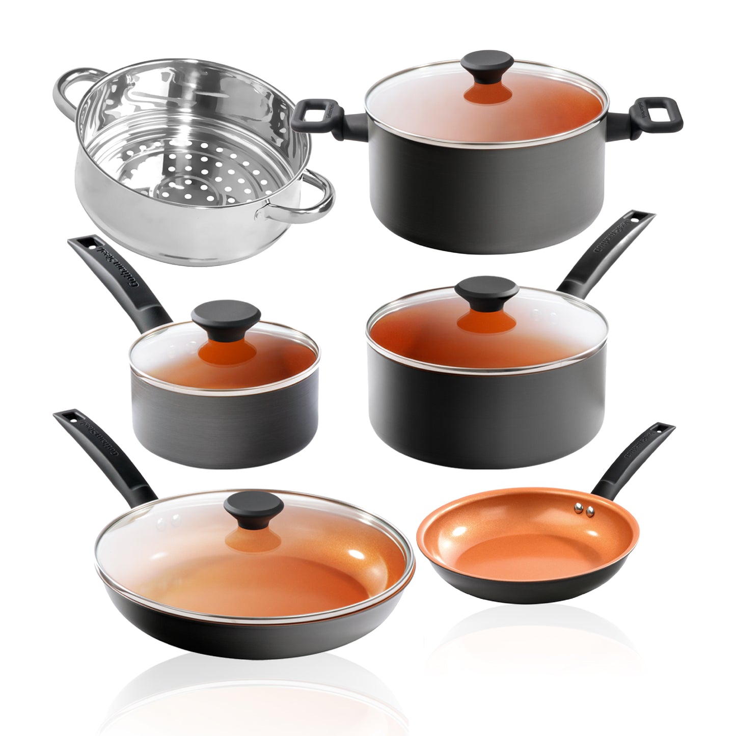 Gotham Steel 10-Piece Hard Anodized Pro Premiere Cookware Set