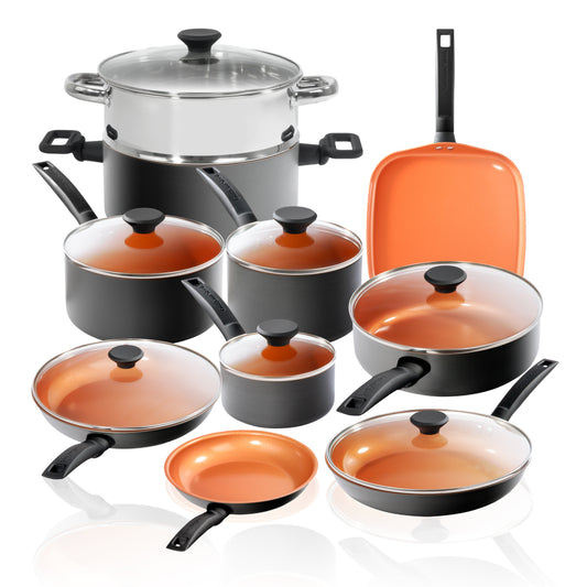 Gotham Steel 17-Piece Pro Premiere Hard Anodized Cookware Set