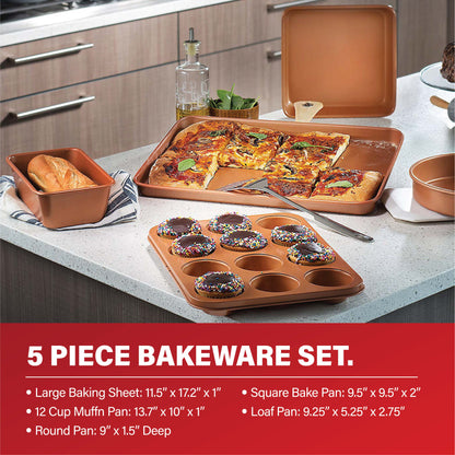 Gotham Steel 20-Piece Cook, Bake, Steam and Fry- Kitchen in a Box